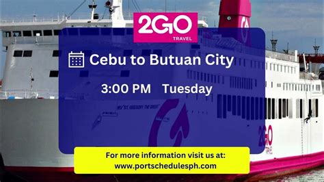 cebu to nasipit 2go|2GO Travel — Schedules.